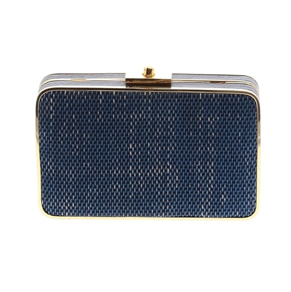 Henri Bendel Denim Style Blue Crossbody Bag - Picture 2 of 3